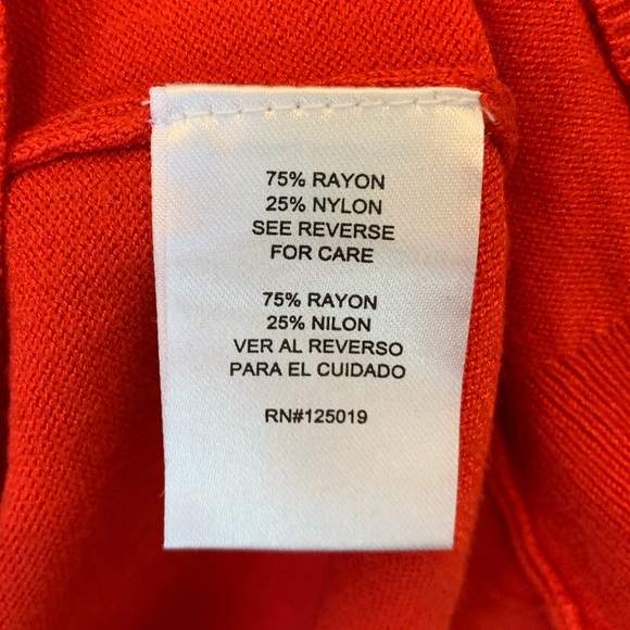 Joseph A Red Box Neck Sweater Blouse - Picture 4 of 5